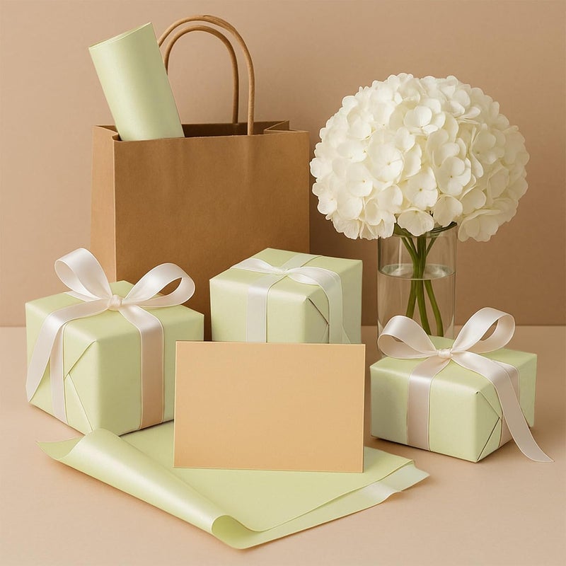 Ethanberg 60 Sheets Gift Wrapping Tissue Paper Bulk, Cream Yellow Tissue Paper for Gift Bags, Decorative Art Papers for DIY Crafts Wedding Birthday Baby Showers Holiday Party Decor, 20x14 Inches - Image 4